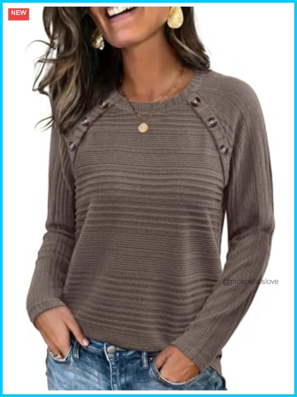 Sampeel Womens Loose Casual Tunic Top Long Sleeve Lightweight Sweater Fall